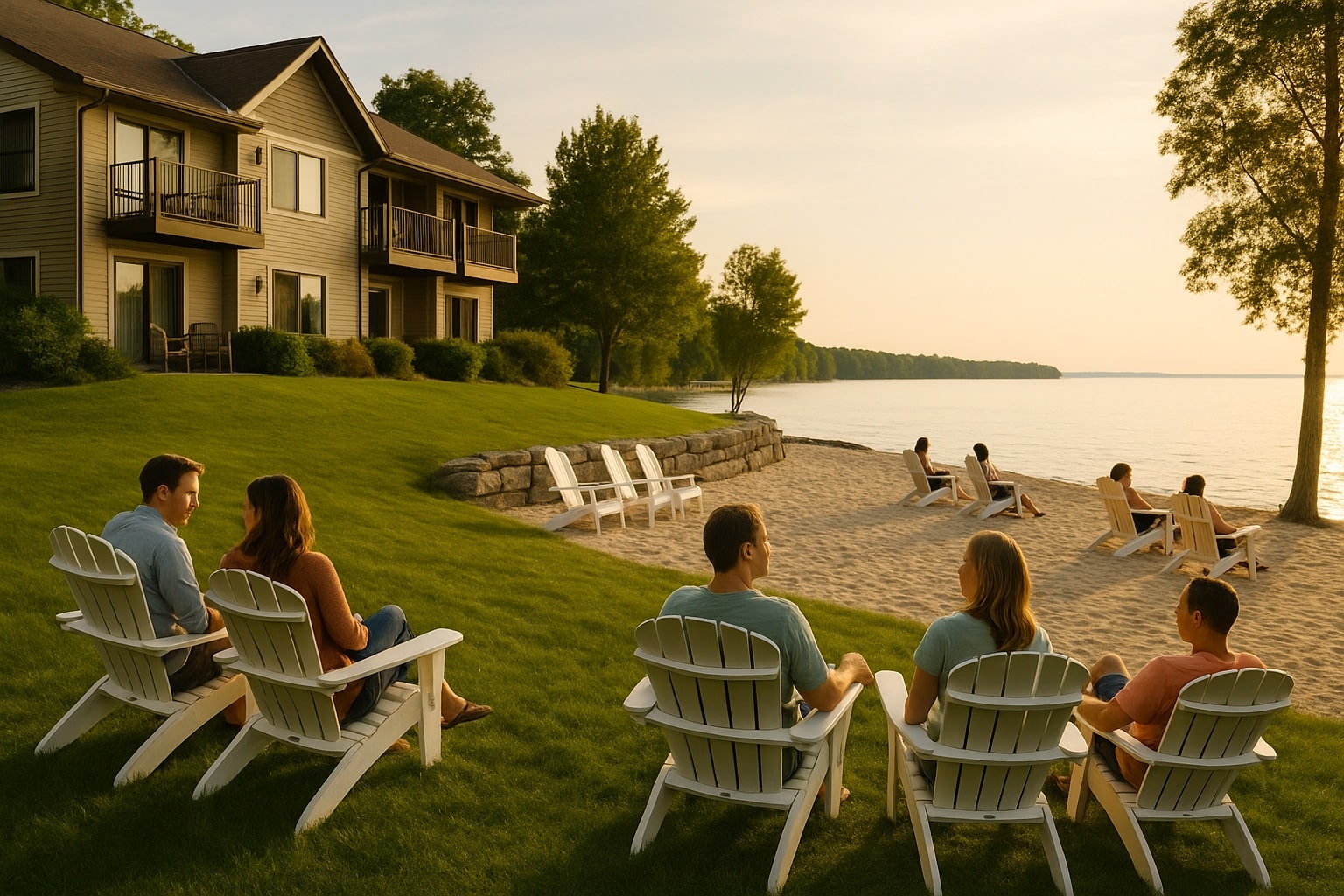 Relaxing at resort